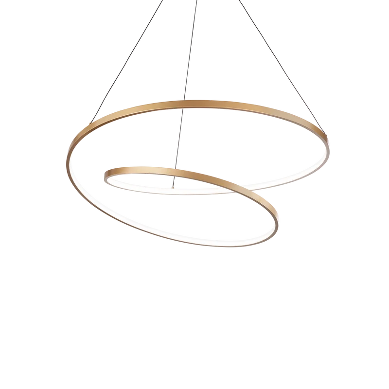 Lámpara colgante Ideal Lux Oz latón LED 52W 2700K Ø80cm