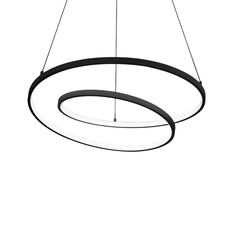 Lámpara colgante Ideal Lux Oz negro LED 52W 3000K Ø80cm
