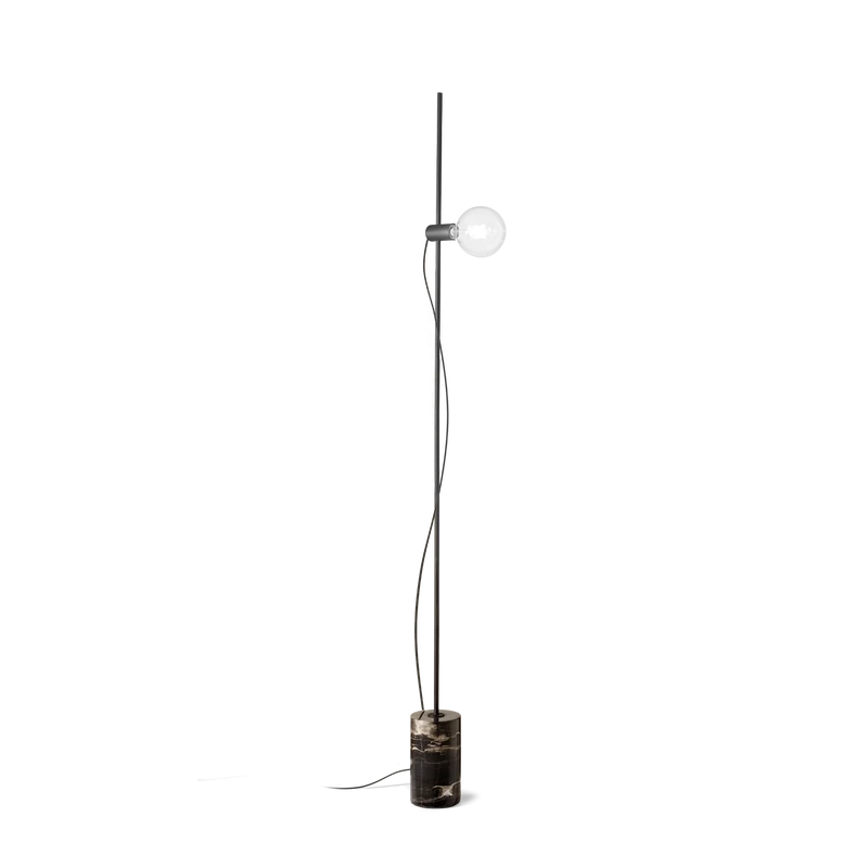 Lámpara de pie Ideal Lux Eva negro mármol 60W 180,5cm