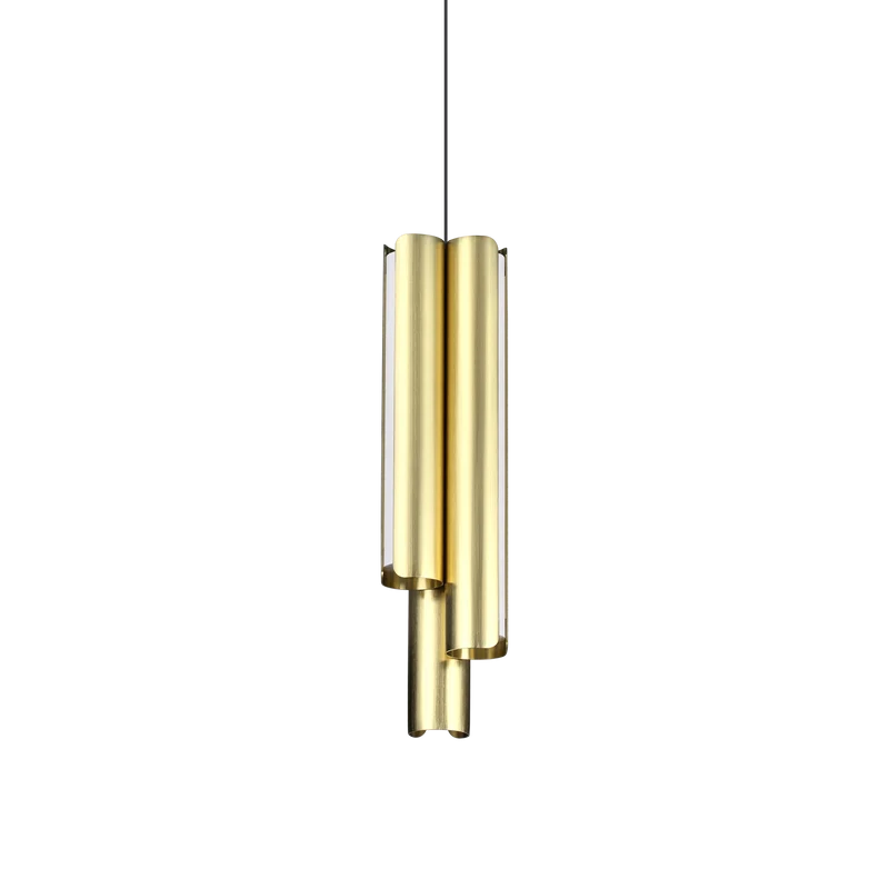 Lámpara colgante Ideal Lux Dorica latón LED 3 luces 27W regulable Ø9,5cm