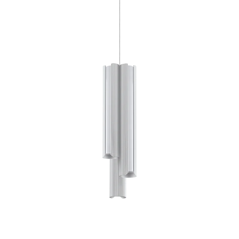 Lámpara colgante Ideal Lux Dorica blanco LED 3 luces 27W regulable Ø9,5cm