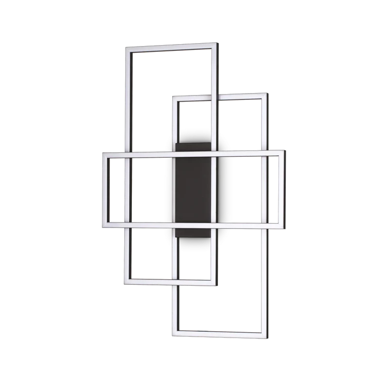 Plafón de techo Ideal Lux Frame negro LED 33W 3000K 62,5cm