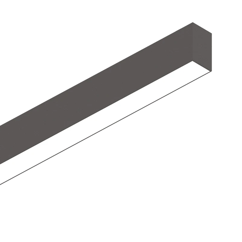 Sistema lineal Ideal Lux Fluo negro LED 2 luces 40W 120,5cm 3000K