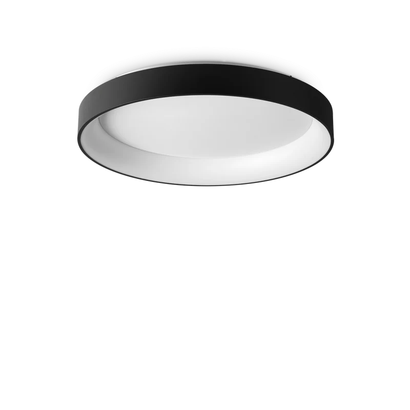 Plafón de techo Ideal Lux Ziggy negro LED 62W Ø80cm