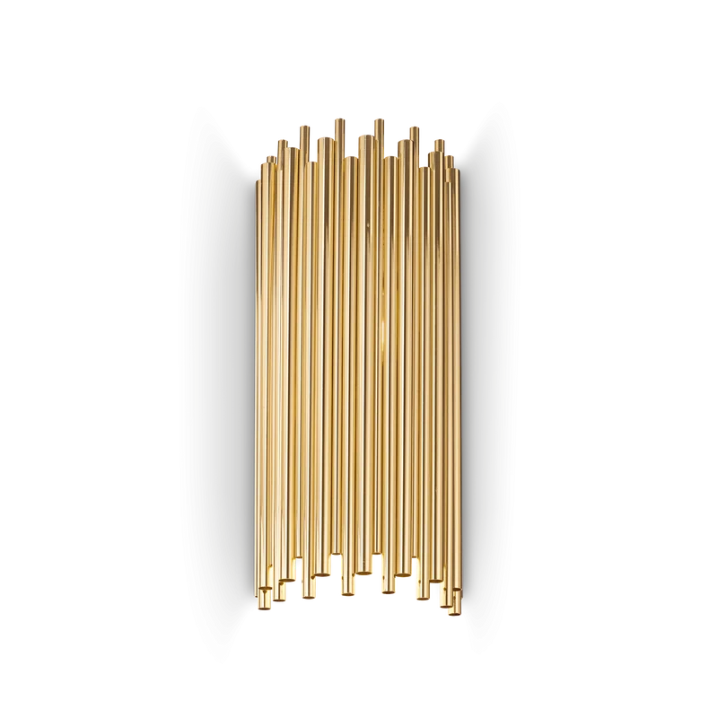 Aplique de pared Ideal Lux Pan dorado 2 luces 80W 25cm