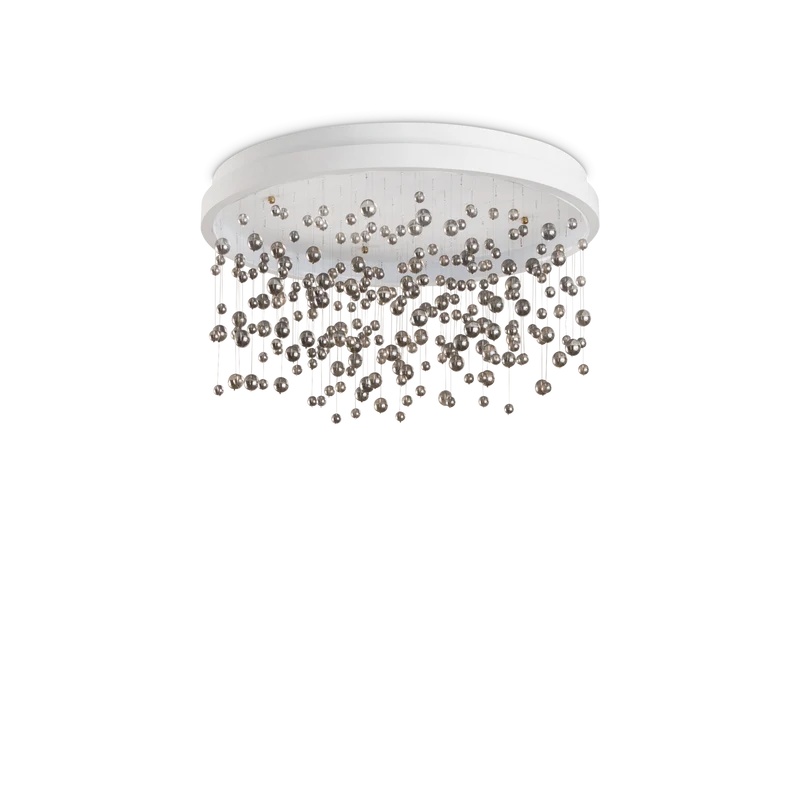 Plafón de techo Ideal Lux Armony blanco cristal LED 56W regulable Ø60cm