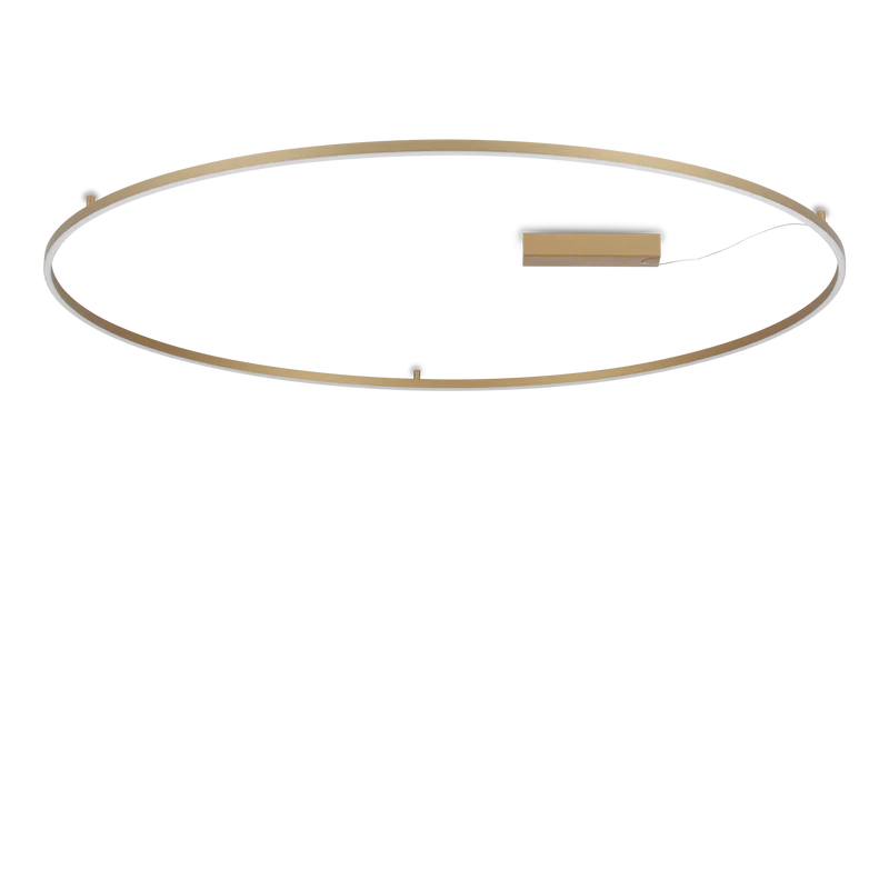 Plafón de techo Ideal Lux Oracle Slim latón LED 81W Ø150cm 3000K