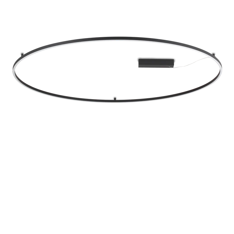 Plafón de techo Ideal Lux Oracle Slim negro LED 81W Ø150cm 3000K
