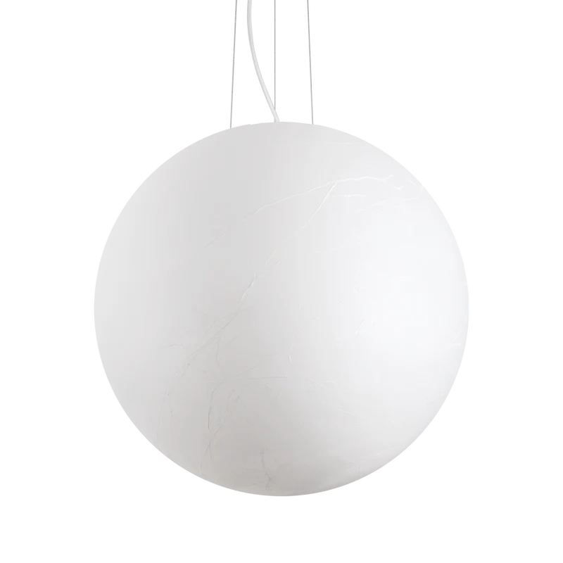 Lámpara colgante Ideal Lux Carta blanco cristal 60W Ø60cm