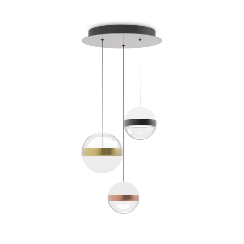 Lámpara colgante Ideal Lux Galaxy blanco LED 3 luces 29W Ø25cm