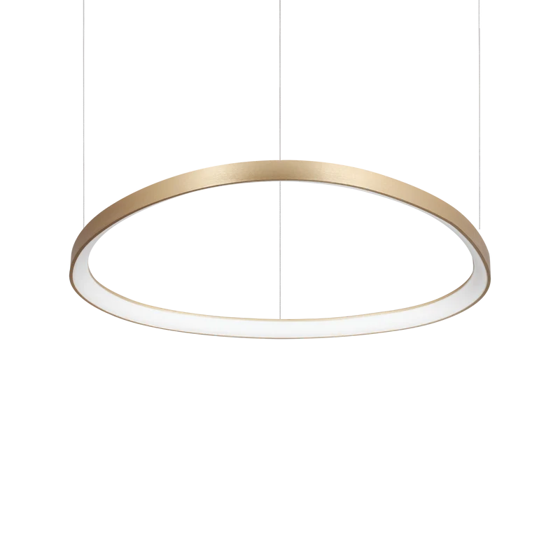 Lámpara colgante Ideal Lux Gemini latón LED 55W regulable 81cm 3000K