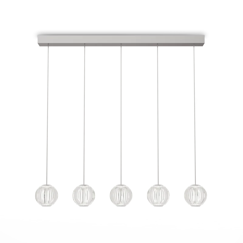 Lámpara colgante Ideal Lux Diamond transparente LED 3 luces 23W 84cm