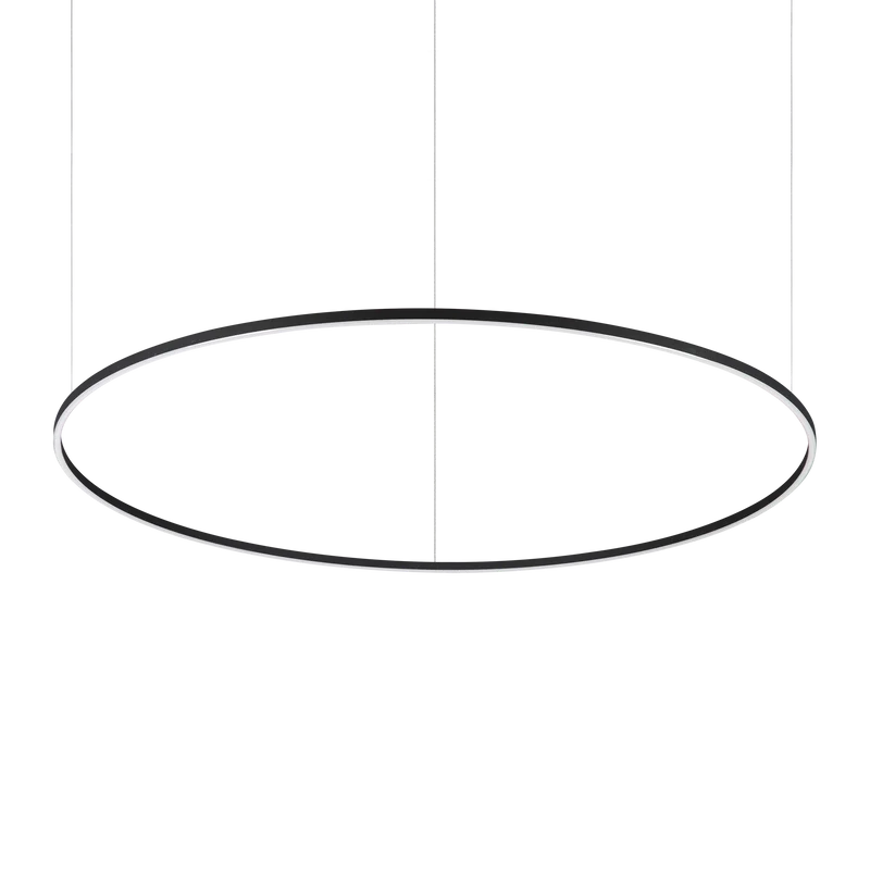 Lámpara colgante Ideal Lux Oracle Slim negro LED 81W Ø150cm 3000K