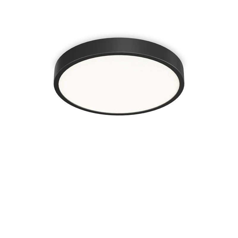Plafón de baño Ideal Lux Ray negro LED 44W IP44 Ø60cm