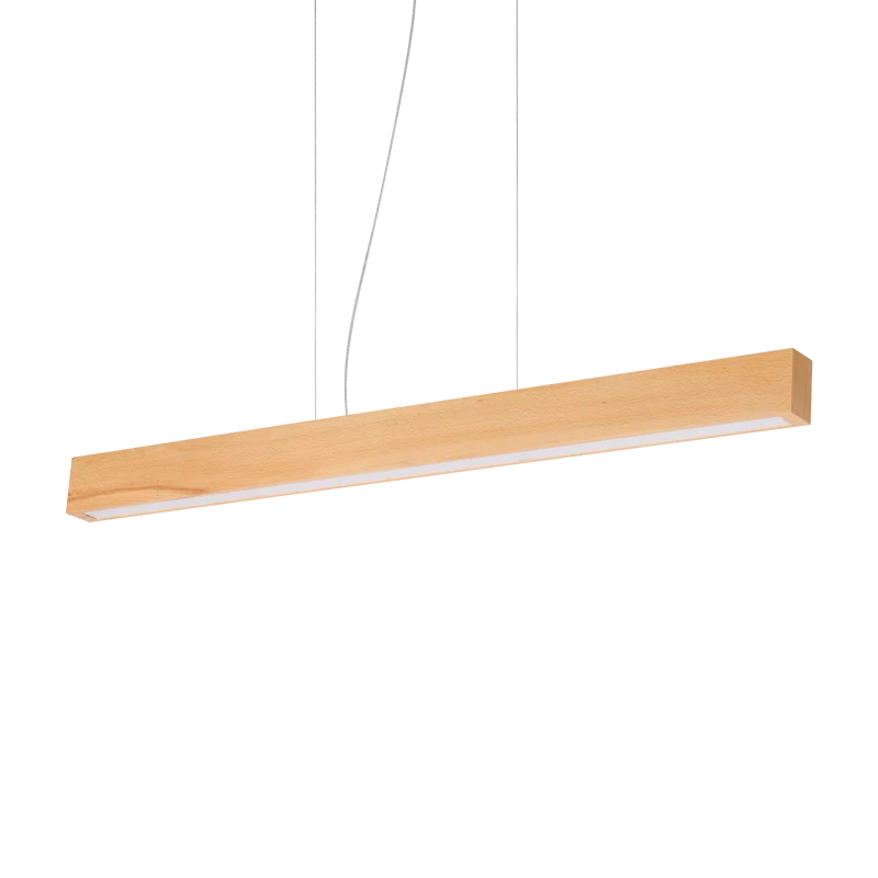 Lámpara colgante Ideal Lux Craft madera y cristal LED 32W 110cm