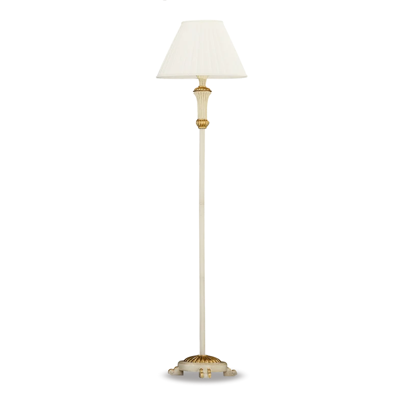 Lámpara de pie Ideal Lux Firenze blanco tela 60W 165cm