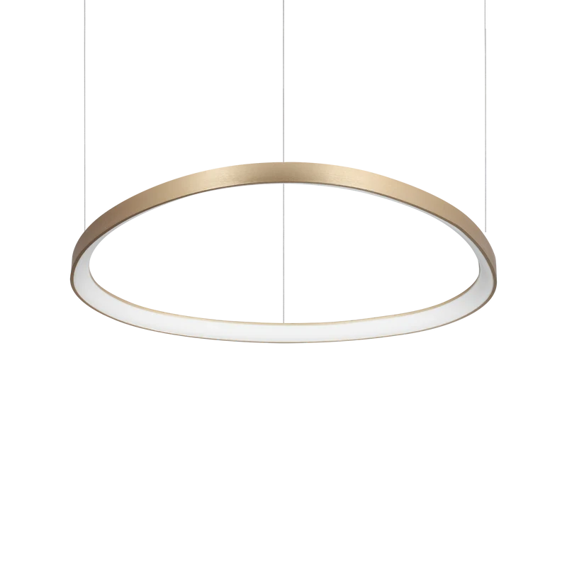 Lámpara colgante Ideal Lux Gemini latón LED 56W 4000K 81cm