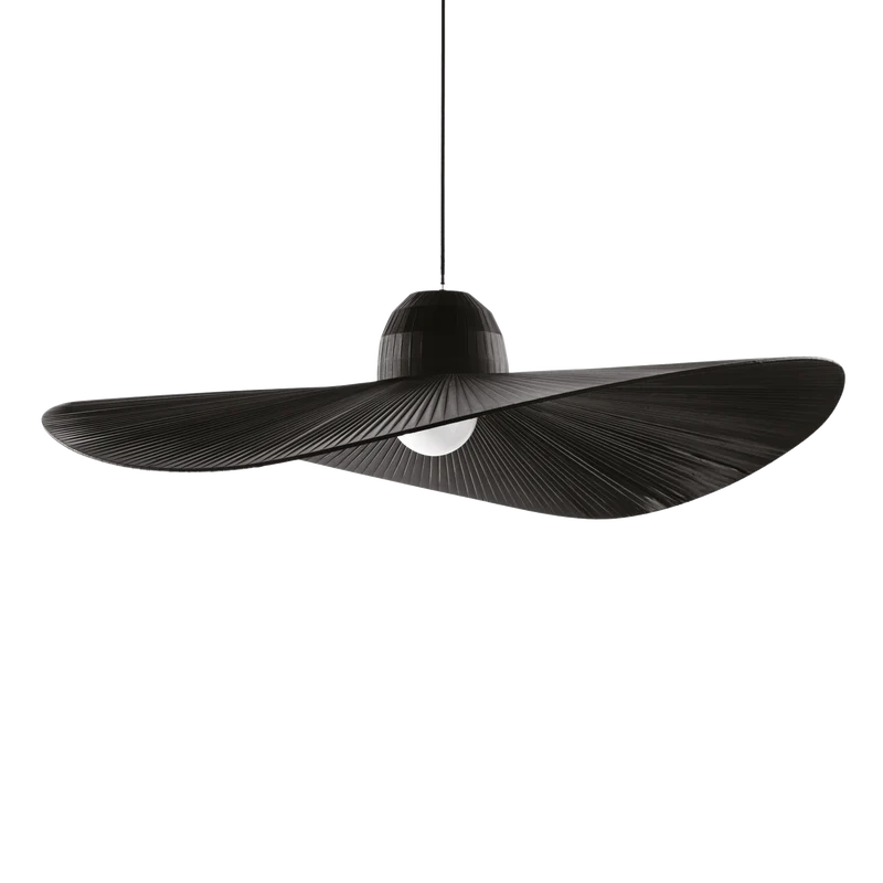 Lámpara colgante Ideal Lux Madame negro tela 60W Ø110cm