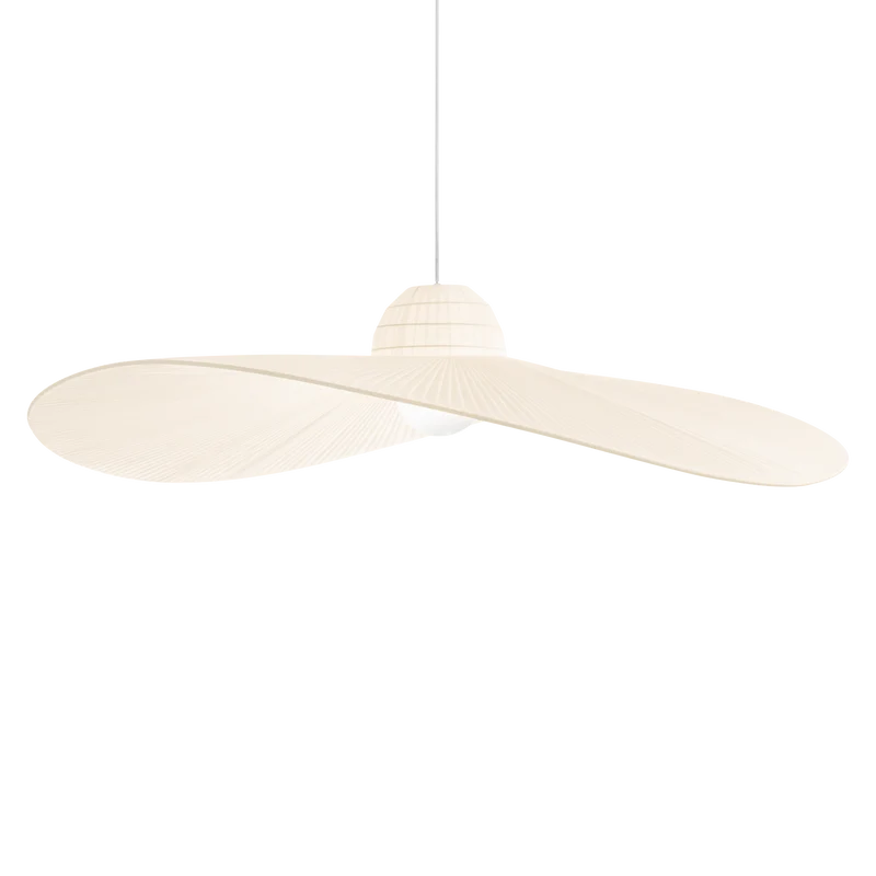 Lámpara colgante Ideal Lux Madame avorio tela 60W Ø110cm