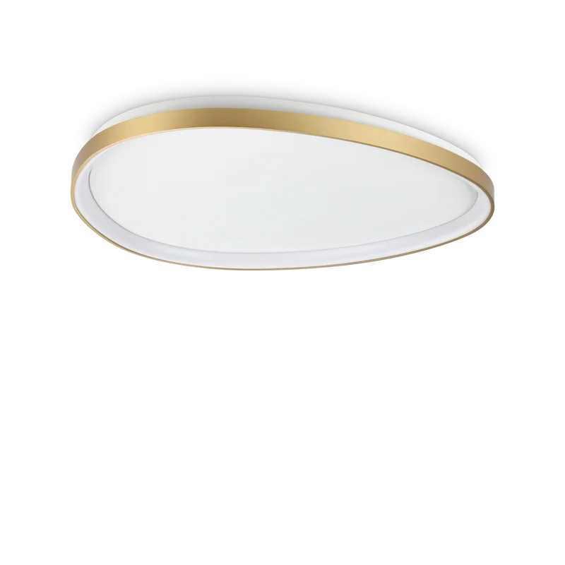 Plafón de techo Ideal Lux Gemini latón LED 42W Ø81cm 2700K