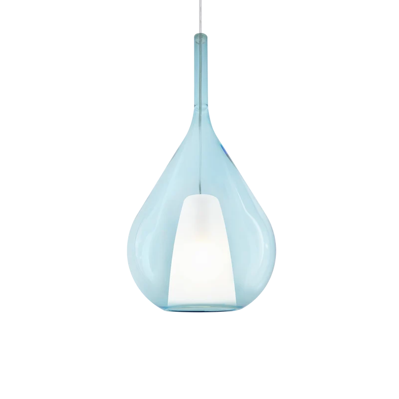 Lámpara colgante Ideal Lux Kalique azul 42W Ø28cm