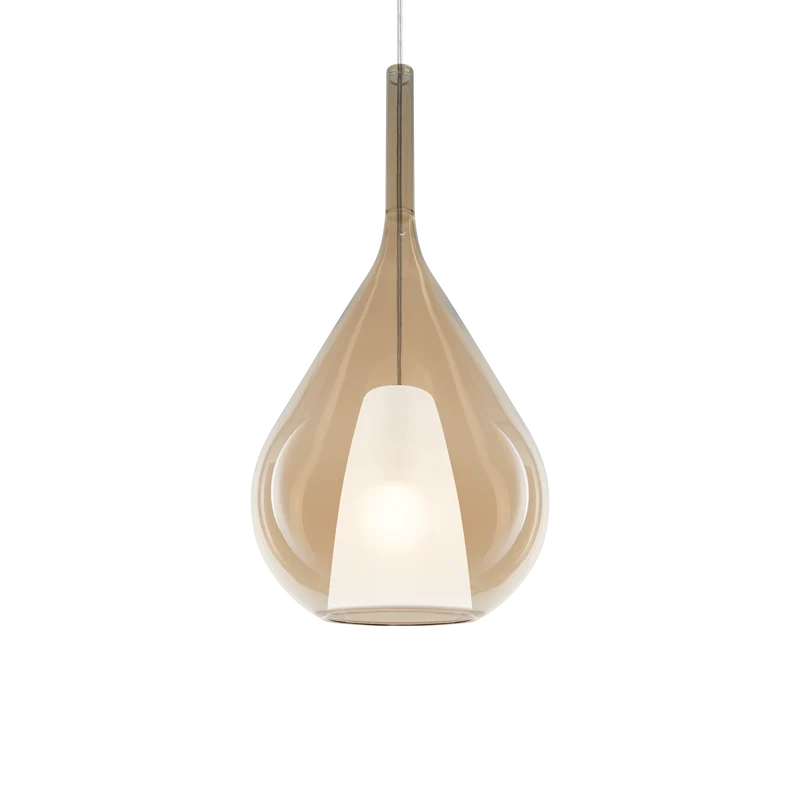 Lámpara colgante Ideal Lux Kalique ámbar 42W Ø28cm