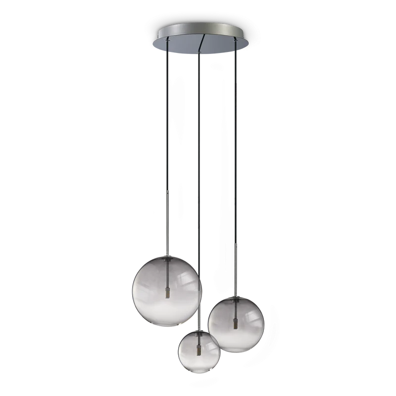 Lámpara colgante Ideal Lux Equinoxe cristal 3 luces 6W Ø42cm