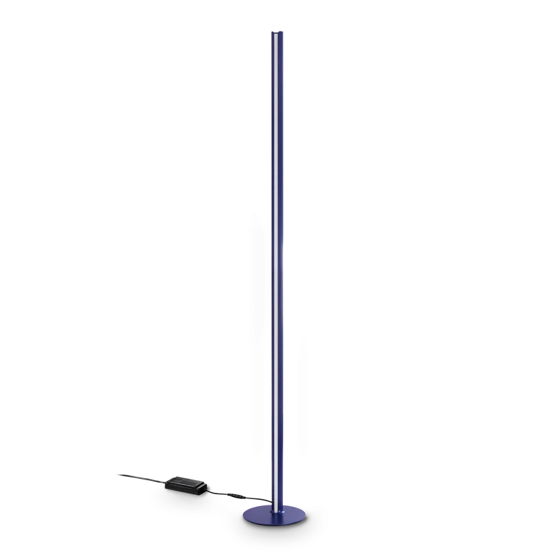 Lámpara de pie Ideal Lux Dorica azul LED 50W regulable 190cm