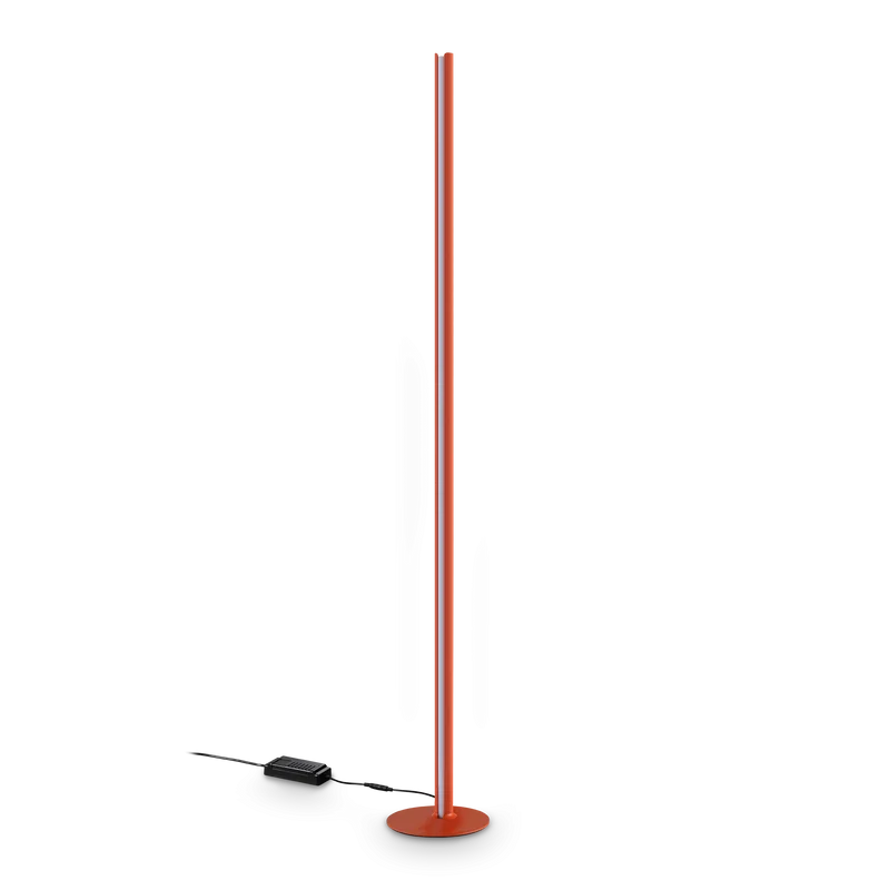 Lámpara de pie Ideal Lux Dorica arancione LED 50W regulable 190cm