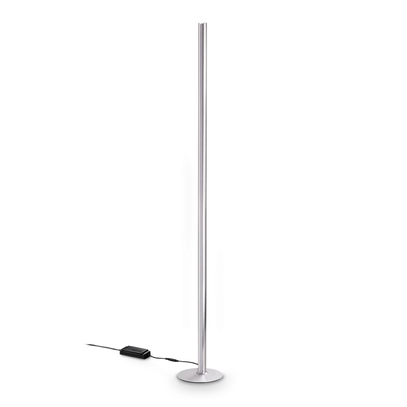 Lámpara de pie Ideal Lux Dorica acero LED 50W regulable 190cm