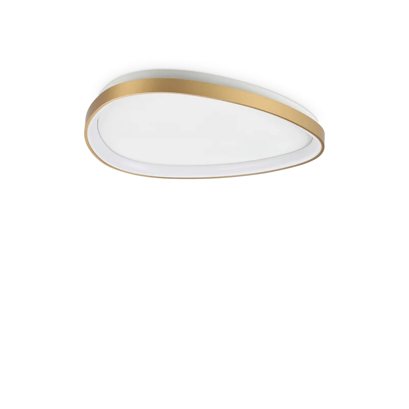 Plafón de techo Ideal Lux Gemini latón LED 28W regulable Ø61cm 3000K