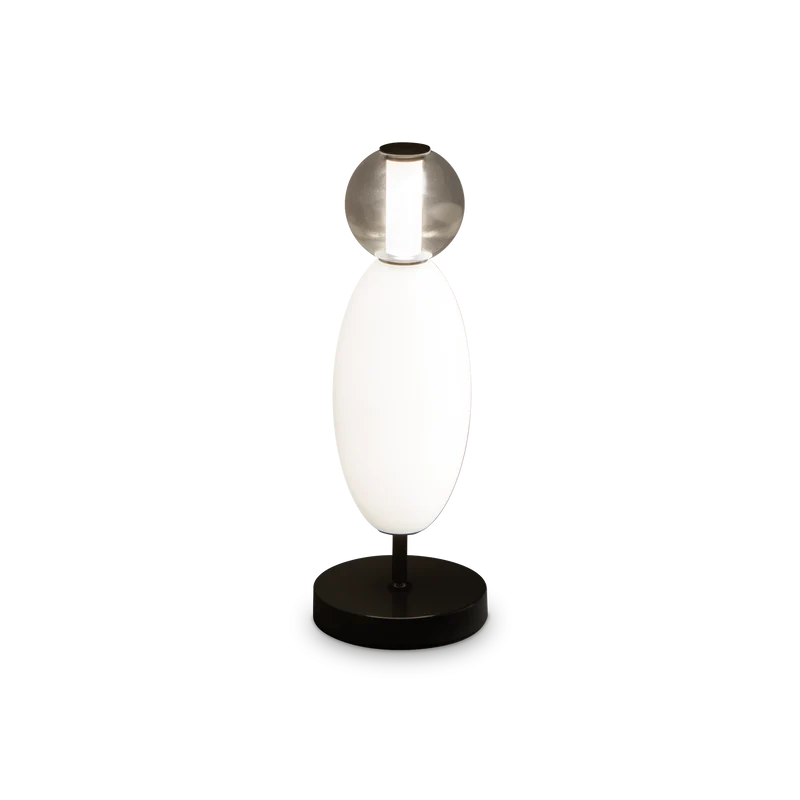Lámpara de sobremesa Ideal Lux Lumiere blanco cristal LED 18W Ø18cm