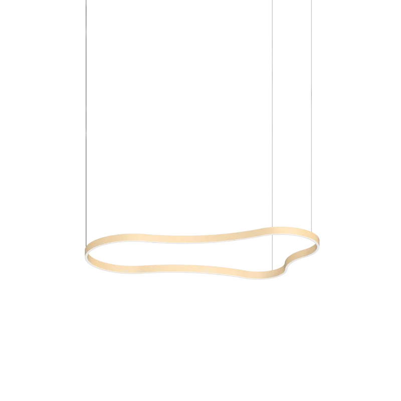 Lámpara colgante Ideal Lux Waves dorado LED 54W 155,6cm