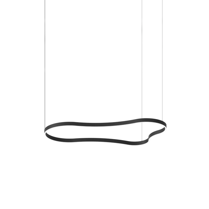 Lámpara colgante Ideal Lux Waves negro LED 54W 155,6cm