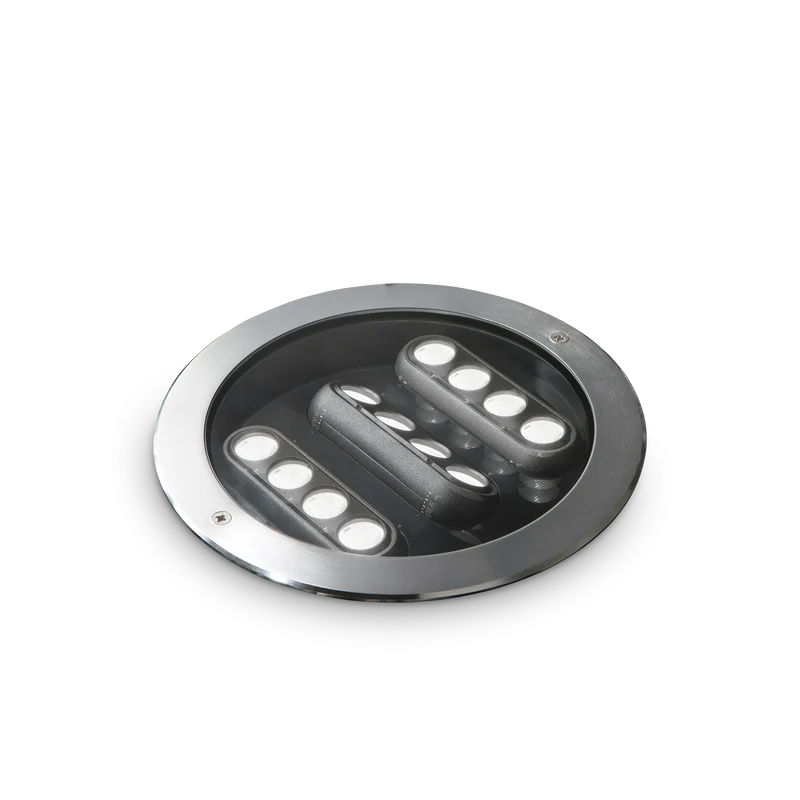 Empotrable de exterior Ideal Lux Taurus acero LED 20W IP67 25,5cm