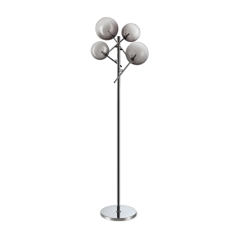 Lámpara de pie Ideal Lux Equinoxe cristal 4 luces 8W 166cm