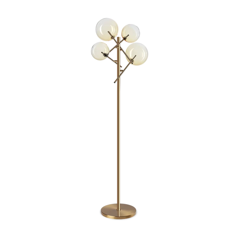 Lámpara de pie Ideal Lux Equinoxe cristal 4 luces 8W 166cm