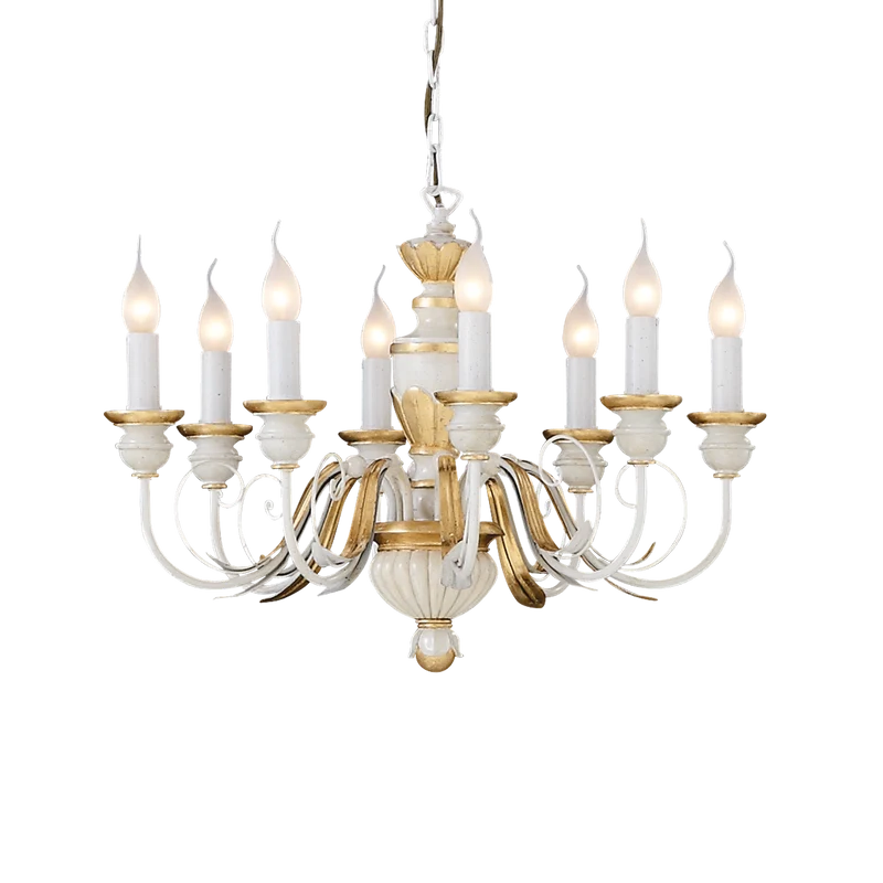 Lámpara colgante Ideal Lux Firenze blanco 8 luces 320W Ø64cm