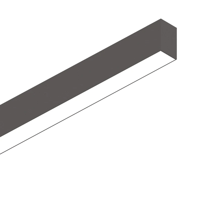 Sistema lineal Ideal Lux Fluo negro LED 2 luces 54W 180,5cm 4000K