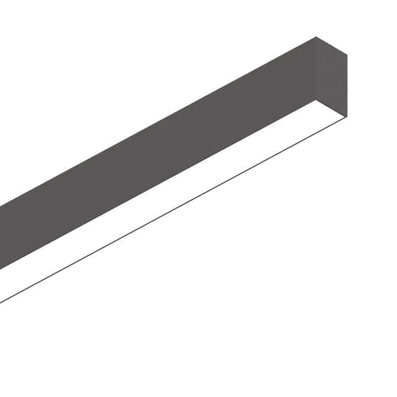 Sistema lineal Ideal Lux Fluo negro LED 2 luces 54W 180,5cm 3000K