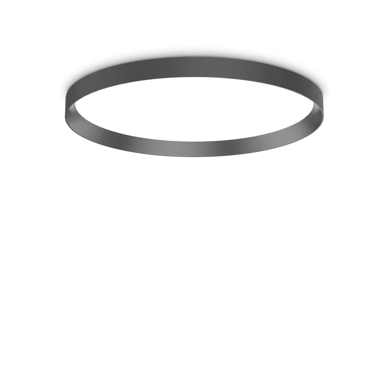 Plafón de techo Ideal Lux Fly negro LED 53W Ø60cm 2700K