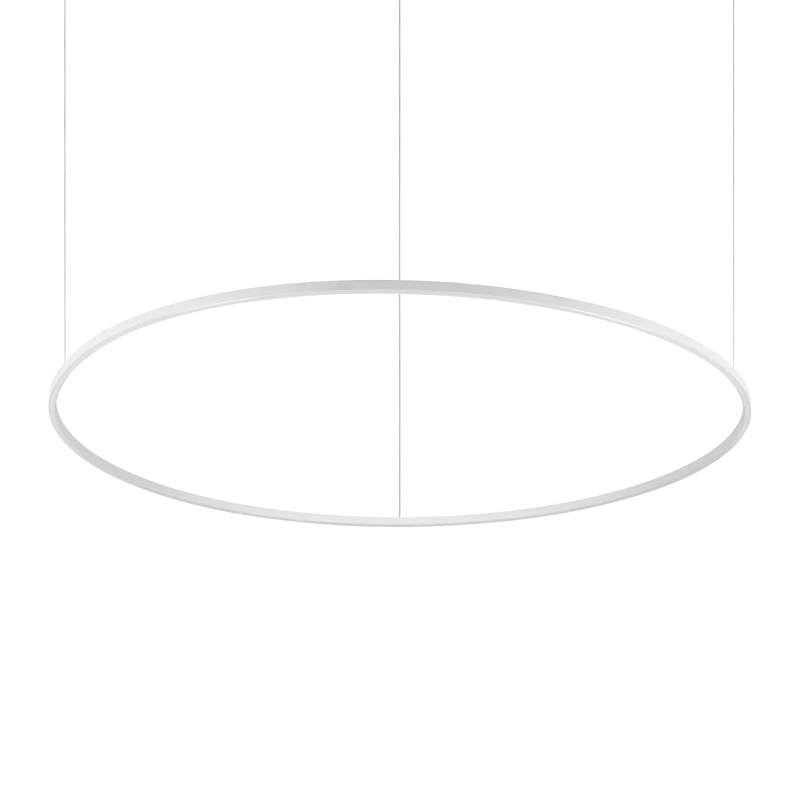 Lámpara colgante Ideal Lux Oracle Slim blanco LED 77W regulable Ø150cm 3000K