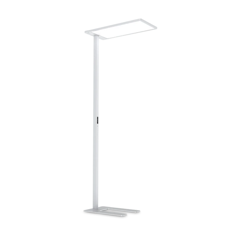 Lámpara de pie Ideal Lux Comfort blanco cristal LED 76W regulable 195cm 3000K