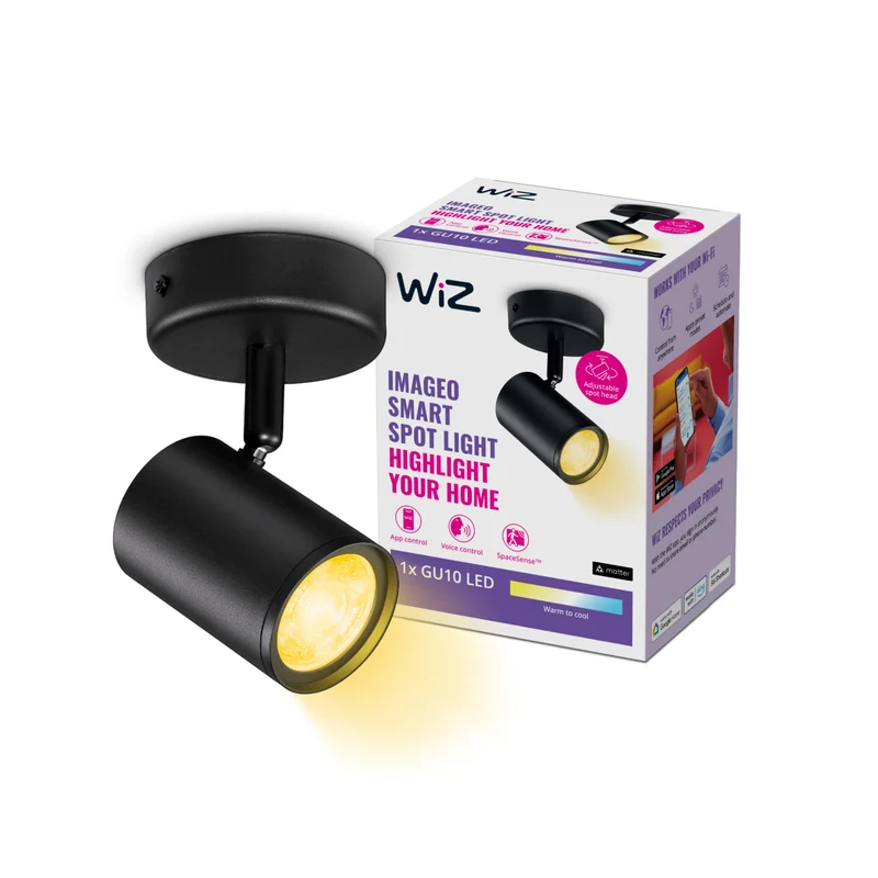 WiZ Foco Imageo Negro 5W 345lm