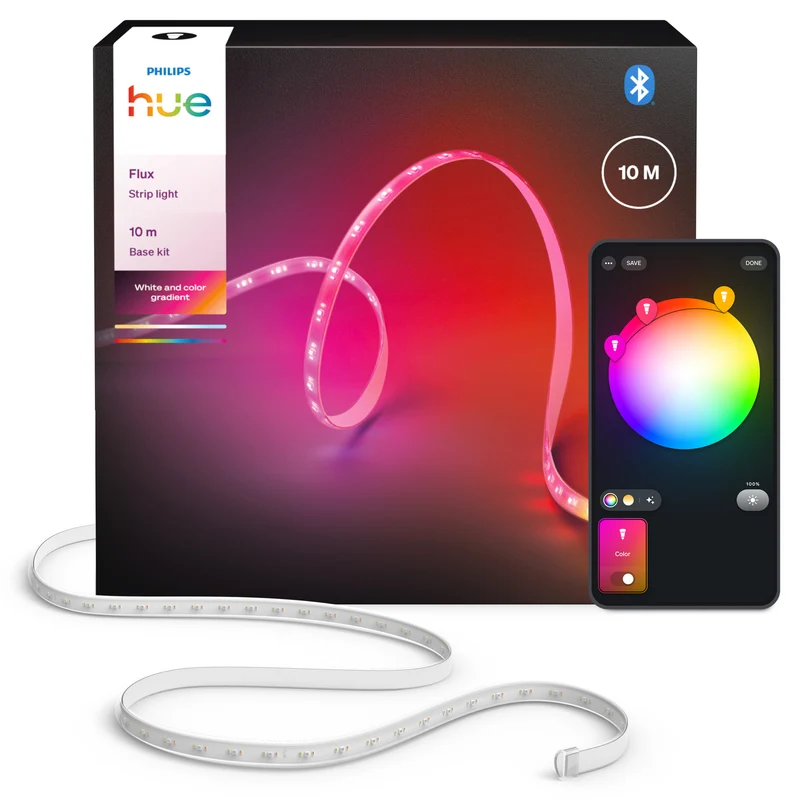 Philips Hue White and Color Ambiance Tira LED flux ledstrip blanco RGBW 20W 87211