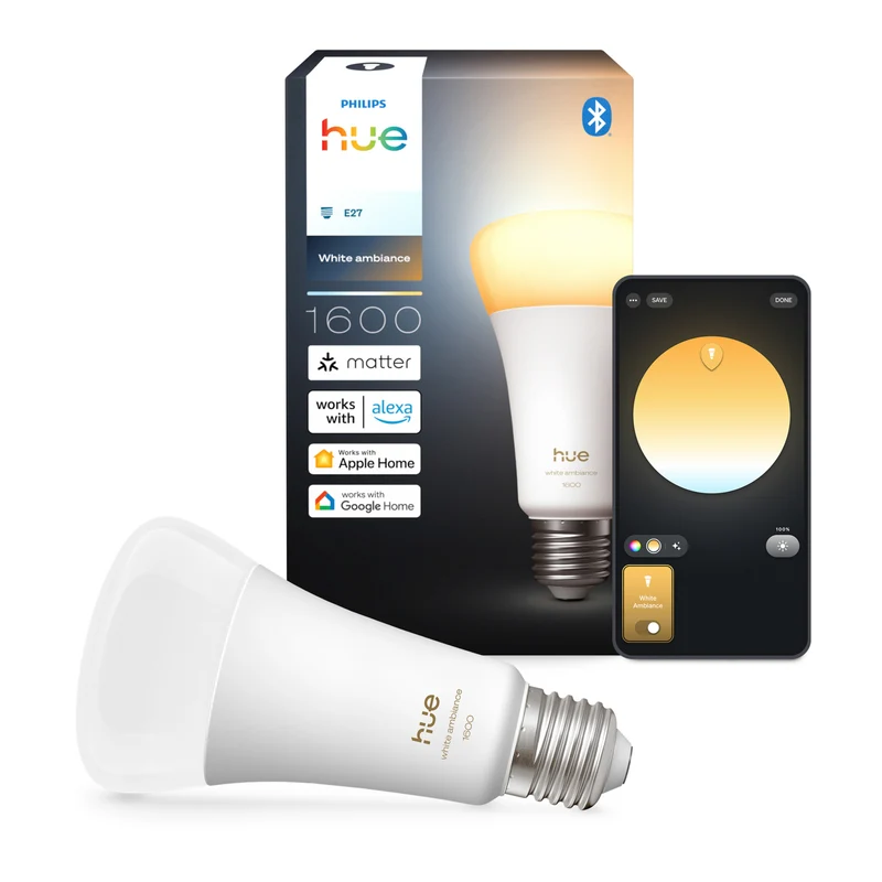 Philips Hue Bombilla White Ambiance E27 11,8W 1600lm 87201