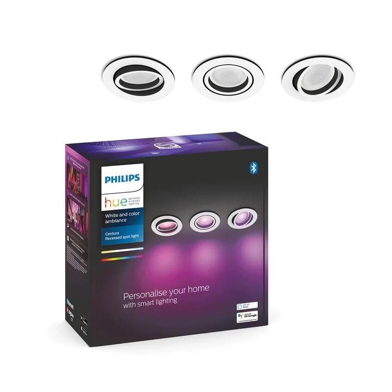 Philips Hue White and Color Ambiance Empotrable centura blanco RGBW 4,2W (3 uds) 87201