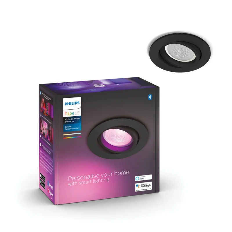 Philips Hue White and Color Ambiance Empotrable centura negro RGBW 4,2W 400lm 87201