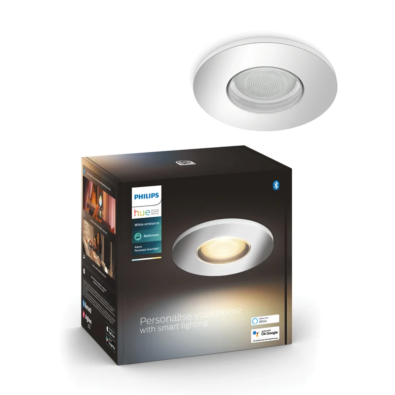Philips Hue Empotrable Adore cromo White Ambiance 4,2W IP44 400lm 87201