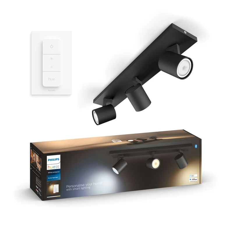 Philips Hue Foco Runner negro White Ambiance 4,2W 400lm (3 uds) 87201